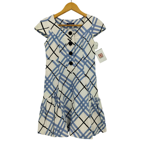 バーバリーブルーレーベル BURBERRY BLUE LABEL 膝丈 ノバチェック 半袖ワンピース レディース JPN:36