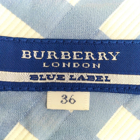 バーバリーブルーレーベル BURBERRY BLUE LABEL 膝丈 ノバチェック 半袖ワンピース レディース JPN:36