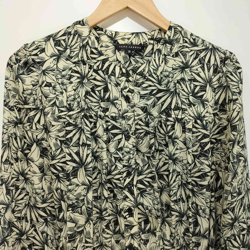 タラジャーモン TARA JARMON 総柄 ノーカラー シャツワンピース レディース JPN:38