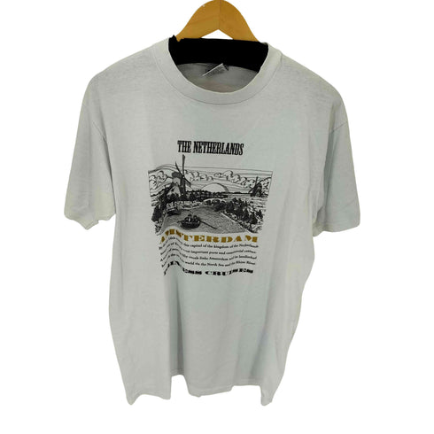 ギルダン GILDAN MADE IN USA 刺繍タグ THE NETHERLANDS AMSTERDAM PRINT TEE メンズ JPN:L