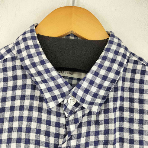 フォーワンセブンバイエディフィス 417 by EDIFICE EXTRA FRENCH LINEN リネン100 L/Sシャツ メンズ JPN:L