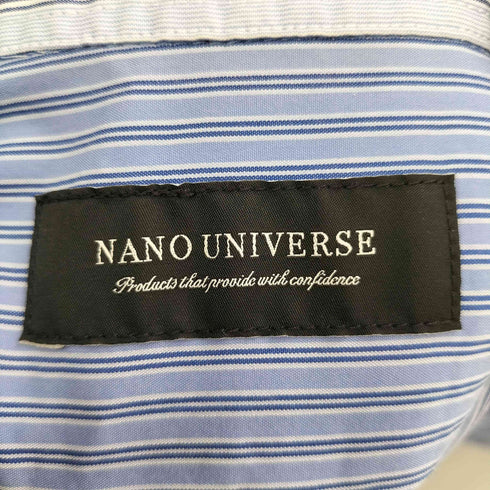 ナノユニバース NANO universe L/S ストライプシャツ メンズ JPN:L