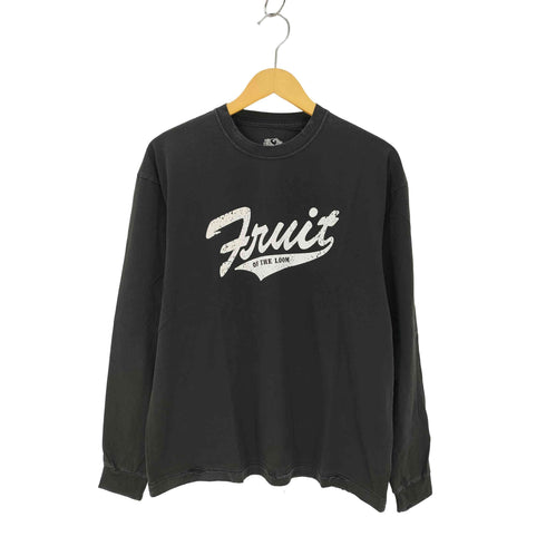 フルーツオブザルーム FRUIT OF THE LOOM ダメージ加工 プリントクルーネックカットソー メンズ JPN:L