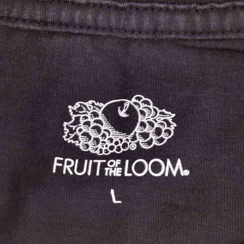 フルーツオブザルーム FRUIT OF THE LOOM ダメージ加工 プリントクルーネックカットソー メンズ JPN:L