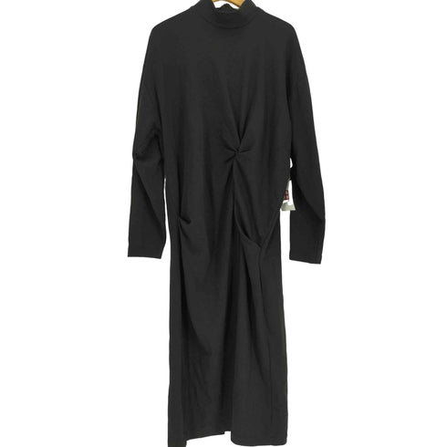 ザラ ZARA Knotted ノット モックネック スウェット ワンピース レディース import:L