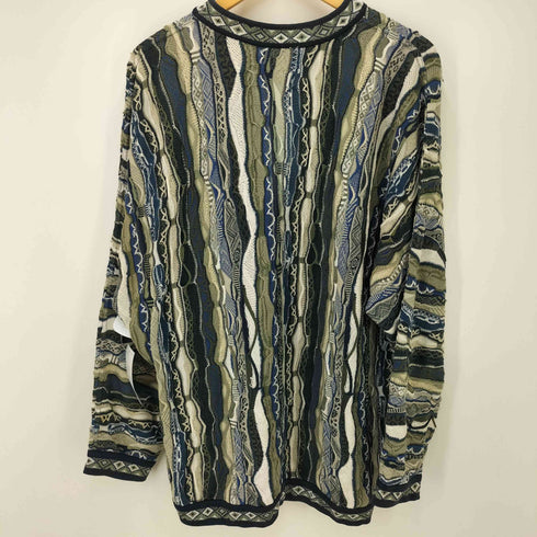 クージー COOGI 90S オーストラリア製 Multi Color 3D KNIT マルチカラー 3D ニット メンズ import:L