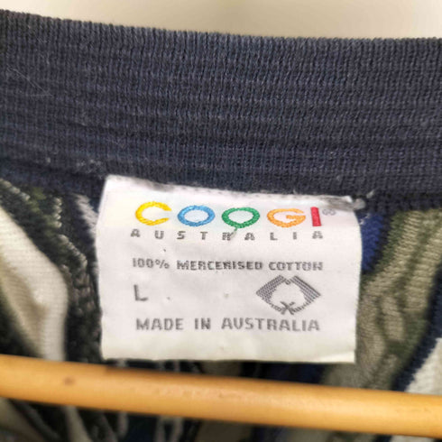 クージー COOGI 90S オーストラリア製 Multi Color 3D KNIT マルチカラー 3D ニット メンズ import:L