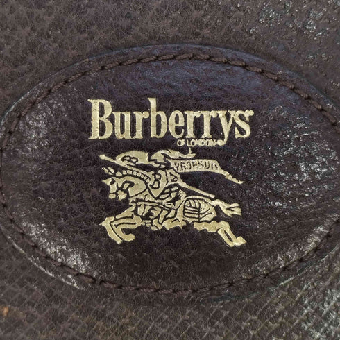 バーバリーズ BURBERRYS レザー切替 ロゴプリント ノバチェック シャドーポーチ レザーポーチ レディース