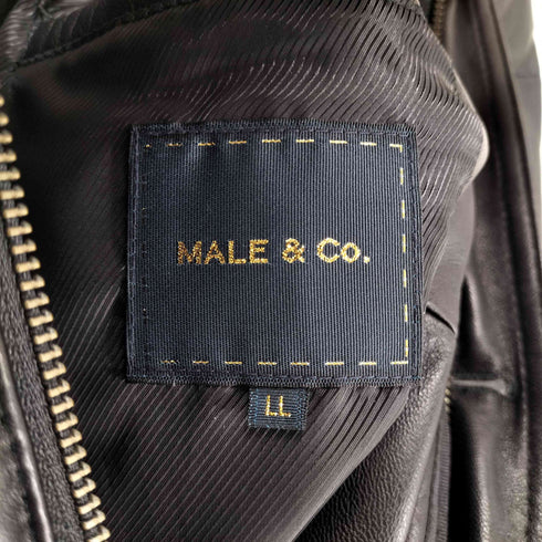 メイルアンドコー MALE & Co. 羊革 レザーファージャケット メンズ LL
