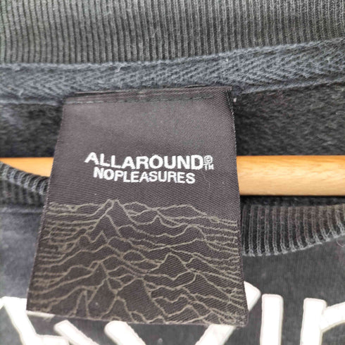 ALLAROUND プリント クルーネック スウェット メンズ