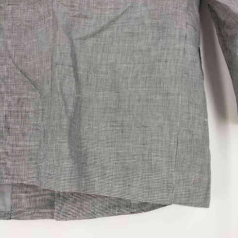 イッセイミヤケ ISSEY MIYAKE 80s DUETRIO 千鳥格子柄 コットンリネン 3Bテーラードジャケット メンズ JPN:S