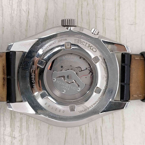 セイコー SEIKO 5M84-0AB0 キネティック 白文字盤 デイデイト メンズ
