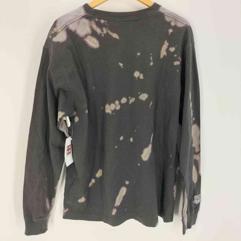 ユーシーエルエー UCLA カレッジ ロゴ 刺繍 タイダイ 総柄 L/S Tシャツ メンズ import:M