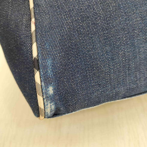 バーバリーブルーレーベル BURBERRY BLUE LABEL ノバチェック デニム ハンドバッグ メンズ