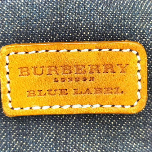 バーバリーブルーレーベル BURBERRY BLUE LABEL ノバチェック デニム ハンドバッグ メンズ