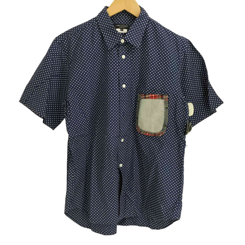 コムデギャルソンオムプリュス COMME des GARCONS HOMME PLUS 10SS Random Collage ランダムコラージュ期 チエックポケット パッチワーク ドット柄 半袖シャツ メンズ JPN:M