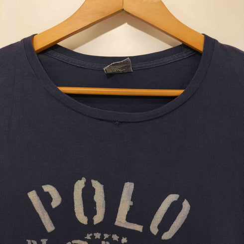 ポロバイラルフローレン Polo by RALPH LAUREN 90S エンブレム ロゴ S/S クルーネック Tシャツ メンズ import:M