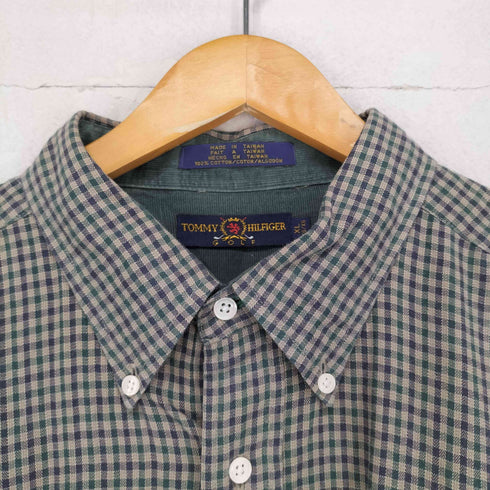 トミーヒルフィガーゴルフ TOMMY HILFIGER GOLF チェック柄オックスフォードシャツ メンズ JPN:XL