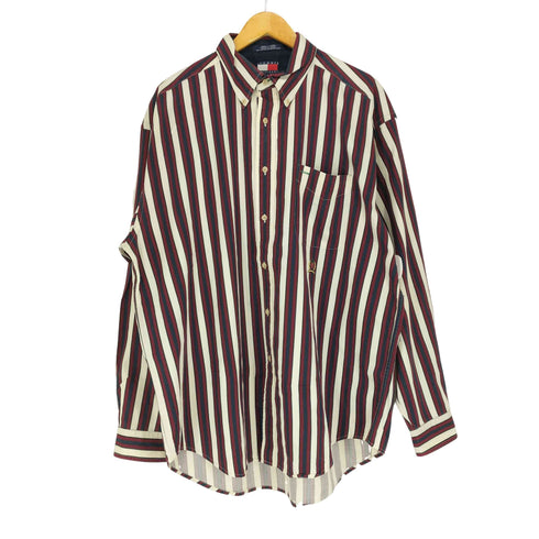 トミーヒルフィガー TOMMY HILFIGER ストライプ柄オックスフォードシャツ メンズ JPN:XL