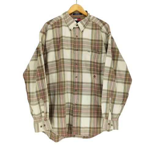 トミーヒルフィガー TOMMY HILFIGER チェック柄オックスフォードシャツ メンズ JPN:XL