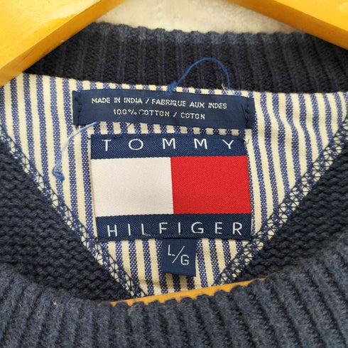 トミーヒルフィガー TOMMY HILFIGER ロゴ刺繍コットンニット メンズ JPN:L