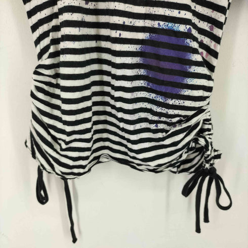 シヴァーライズ CIVARIZE ドローコードフロントプリントボーダー S/S カットソー レディース JPN:44
