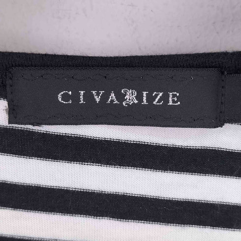 シヴァーライズ CIVARIZE ドローコードフロントプリントボーダー S/S カットソー レディース JPN:44
