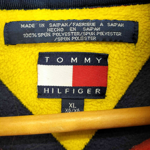 トミーヒルフィガー TOMMY HILFIGER ロゴ刺繍ハーフジップフリースジャケット メンズ JPN:XL