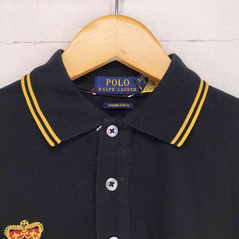 ポロラルフローレン POLO RALPH LAUREN CUSTOM SLIM FIT エンブレムパッチ 半袖ポロシャツ メンズ JPN:M