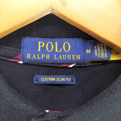ポロラルフローレン POLO RALPH LAUREN CUSTOM SLIM FIT エンブレムパッチ 半袖ポロシャツ メンズ JPN:M