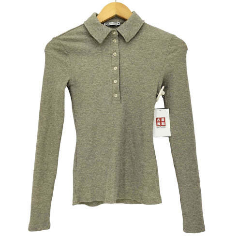ザラ ZARA メタリック ポロネック Tシャツ レディース import:S
