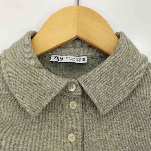 ザラ ZARA メタリック ポロネック Tシャツ レディース import:S