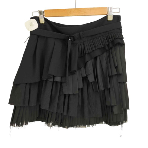 ザラ ZARA ポリ ベルテッド ミニワイドスカート レディース JPN:M