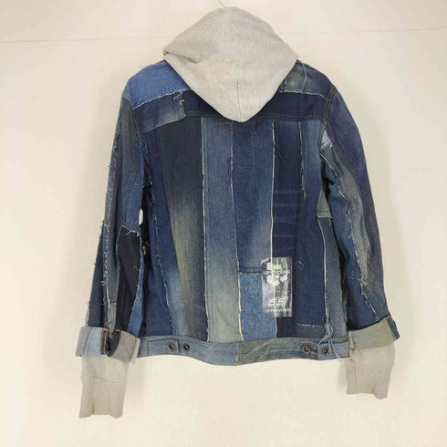 ディーゼル DIESEL D-OWNHILL55 パッチワークデニムジャケット メンズ L
