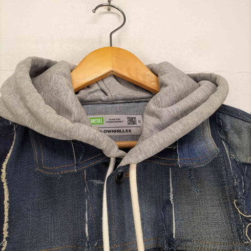 ディーゼル DIESEL D-OWNHILL55 パッチワークデニムジャケット メンズ L