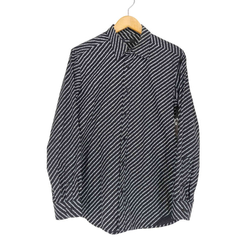 ディーゼル DIESEL PENN-COPY 総柄ストライプシャツ メンズ S