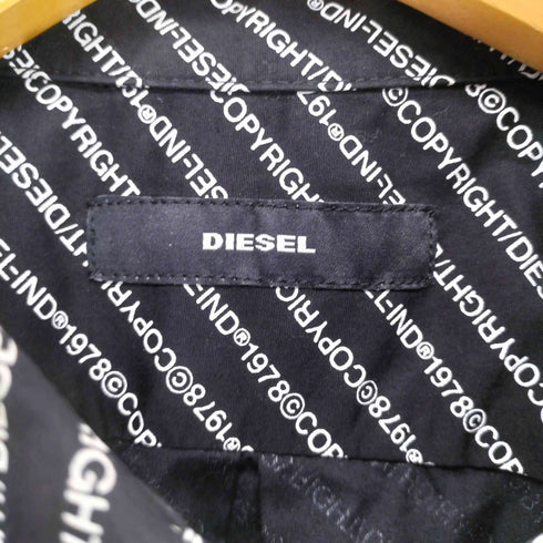 ディーゼル DIESEL PENN-COPY 総柄ストライプシャツ メンズ S