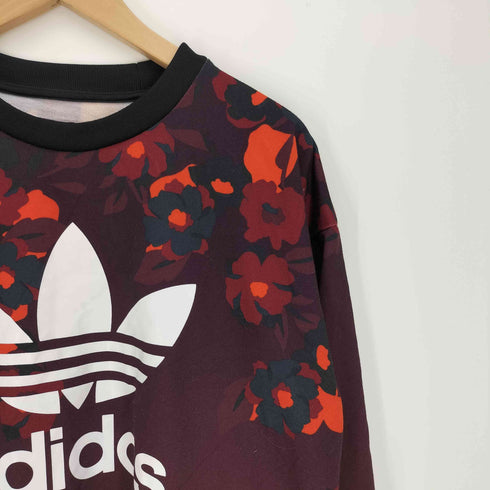 アディダス adidas CREW SWEATER FLORAL フローラル トレフォイル ロゴ プリント スウェット メンズ JPN:L