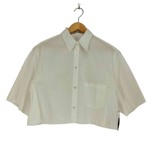 エムエムシックスメゾンマルジェラ MM6 Maison Margiela 23ss カットオフショートシャツ レディース 14