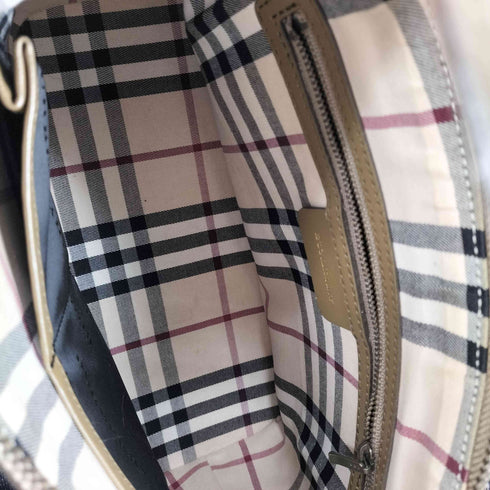 バーバリー BURBERRY 裏地ノバチェック レザーワンショルダーバッグ レディース
