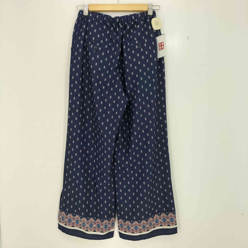 ユナイテッドアローズグリーンレーベルリラクシング UNITED ARROWS green label relaxing ペイズリー スリット ワイド パンツ レディース