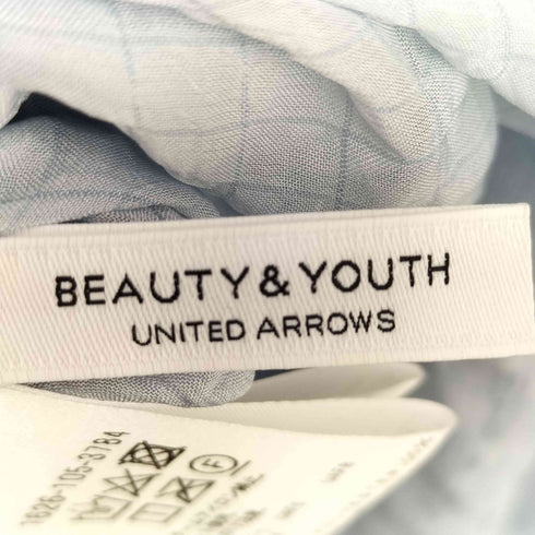 ビューティーアンドユースユナイテッドアローズ BEAUTY & YOUTH UNITED ARROWS シアサッカー9分袖ワンピース レディース