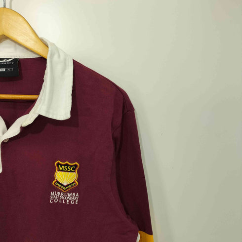 DYNASTY カレッジロゴ ラガーシャツ メンズ XL