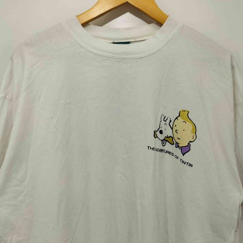 SHARK ATTACK 両面プリントクルーネックアニメプリントTシャツ メンズ XL