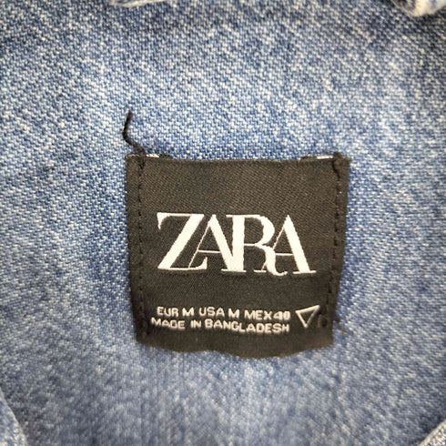 ザラ ZARA デニム ウエスタン シャツ メンズ import:M