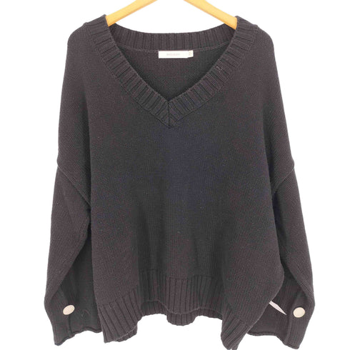 マウジー moussy 20SS SHELL BUTTON SLEEVE PULLOVER シェル ボタン スリーブ プルオーバー ニット レディース FREE