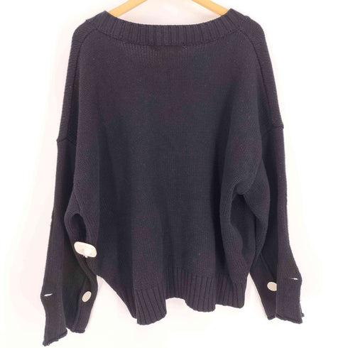 マウジー moussy 20SS SHELL BUTTON SLEEVE PULLOVER シェル ボタン スリーブ プルオーバー ニット レディース FREE