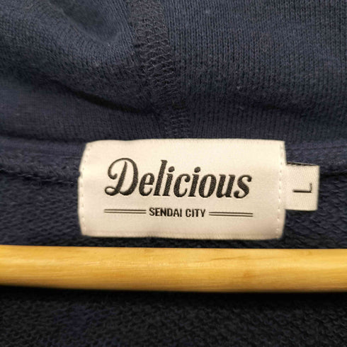 Delicious SENDAI ロゴ刺繍 プルオーバーパーカー メンズ import:L