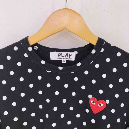 プレイコムデギャルソン PLAY COMME des GARCONS ロゴワンポイントドットカットソー レディース import:M