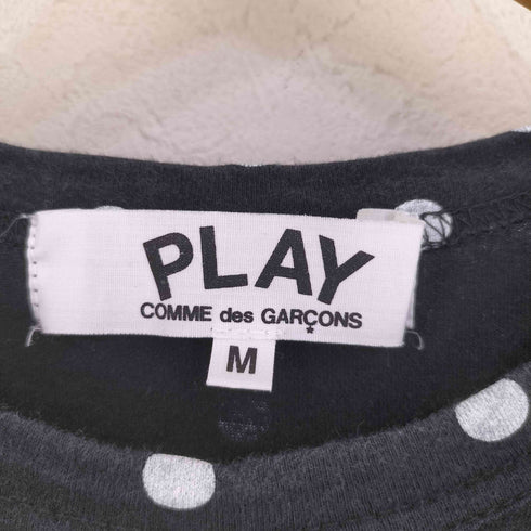 プレイコムデギャルソン PLAY COMME des GARCONS ロゴワンポイントドットカットソー レディース import:M